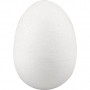 Egg, H: 7 cm, hvit, isopor, 50 stk.
