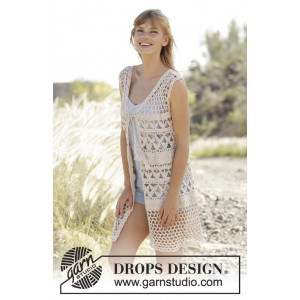 Summer Bliss Vest by DROPS Design - Vest Hekleoppskrift str. S - XXXL