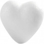 Hjerte, hvit, H: 6 cm, 50 stk./ 1 pk.