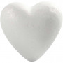 Hjerte, hvit, H: 8 cm, 50 stk./ 1 pk.
