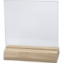 Glassplate med trefot, str. 7,5x7,5 cm, tykkelse 28 mm, 10 sett/ 1 kasse