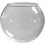 Kuleformet glassklokke, transparent, dia. 8 cm, hullstr. 5 cm, 4 stk./ 1 pk.