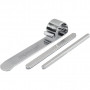 Bøyeverktøy og metallbånd til armbånd, L: 15 cm, B: 10 mm, 1 sett, aluminium