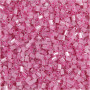 Rocaiperler 2-cut, rosa, str. 15/0 , dia. 1,7 mm, hullstr. 0,5 mm, 500 g/ 1 pose
