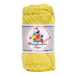 Bilde av Mayflower Cotton 8/4 Juniorgarn 125 Dusty Light Yellow, Lysegult