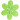 Strykejernsetikett Blomst grønn 4,5x4 cm