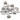 Infinity Hearts Lag selv Stoffknapp/Overtrekksknapper Runde Aluminium Sølv 10mm - 10 par