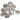 Infinity Hearts Lag selv Stoffknapp/Overtrekksknapper Runde Aluminium Sølv 20mm - 10 par