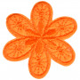 Strykejernsetikett Blomst oransje 4,5x4 cm