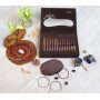 Knitpro Knit & Sip Limited Editon Utskiftbart Rundpinnesett 60-80-100cm 3,5-8,00mm - 8 størrelser