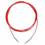 Infinity Hearts Vaier/Kabel til Utskiftbare Rundpinner Rød 126cm (Blir 150cm inkl. Pinne)