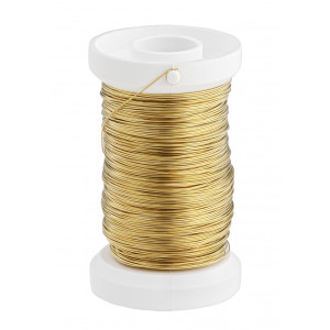 Bilde av Myrtetråd/blomstertråd/ståltråd Gull 0,40mm - 40 Meter