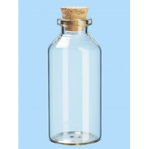 Bilde av Liten Glassflaske Med Kork 32x70mm - 2 Stk