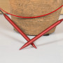 Infinity Hearts Vaier/Kabel til Utskiftbare Rundpinner Rød 56cm (Blir 80cm inkl. Pinne)