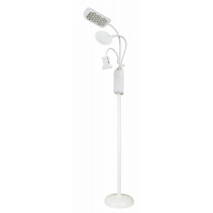 Kleiber LED Gulvlampe med Oppskriftsholder & Lupe Hvit 154,5cm