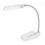 Kleiber Mini LED Klips Lampe Fleksibel Hvit/Sølv 18cm