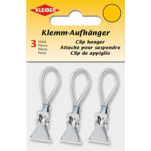 Kleiber Klips Opphengstropper Hvit 5x1,5cm - 3 stk