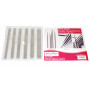 KnitPro Nova Metal Sock Knitting Needle Set Messing 15 cm 2-4 mm 5 størrelser