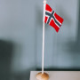 Norgesflagg av Rito Krea - Flagg Strikkeoppskrift 14x10cm