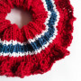 17. mai-Scrunchie av Rito Krea - Scrunchie Strikkeoppskrift 14,5cm