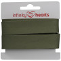 Infinity Hearts Skråbånd Bomull 40/20mm 57 Militærgrønn - 5m