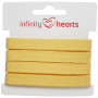 Infinity Hearts Sildebensbånd Bomull 10mm 02 Gul - 5m
