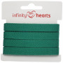 Infinity Hearts Sildebensbånd Bomull 10mm 04 Grønn - 5m