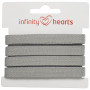 Infinity Hearts Sildebensbånd Bomull 10mm 05 Lys grå - 5m