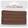 Infinity Hearts Sildebensbånd Bomull 10mm 06 Brun - 5m