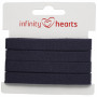 Infinity Hearts Sildebensbånd Bomull 10mm 08 Marine - 5m