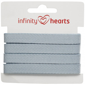 Bilde av Infinity Hearts Sildebensbånd Bomull 10mm 42 Lys Blå - 5m