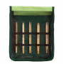 KnitPro Bamboo Utskiftbart rundpindesett Bambus 60-80-100 cm 3-5 mm 5 størrelser Starter Kit