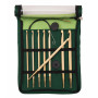 KnitPro Bamboo Hæklenålesæt Bambus 60-80-100 cm 3,5-8 mm 8 størrelser til Tunesisk hækling / Hakning