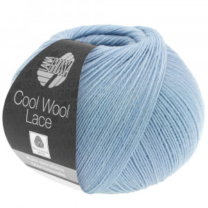 Bilde av Lana Grossa Cool Wool Lace Garn 34 Pastellblå