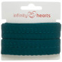 Infinity Hearts Lace Ribbon Polyamid 20 mm 369 Petroleum - 5 m