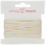 Infinity Hearts Satengbånd Dobbeltsidig 3mm 810 Natur - 5m