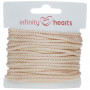 Infinity Hearts Anorakksnor Polyester 3mm 03 Beige - 5m