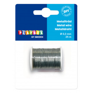 Playbox Metalltrd/Metallvaier Slv 0,3mm 25m