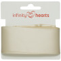 Infinity Hearts Satengbånd Dobbeltsidig 38mm 810 Natur - 5m