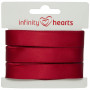 Infinity Hearts Satengbånd Dobbeltsidig 15mm 260 Vin - 5m