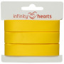 Infinity Hearts Satengbånd Dobbeltsidig 15mm 645 Gul - 5m