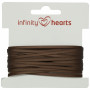 Infinity Hearts Satengbånd Dobbeltsidig 3mm 850 Brun - 5m