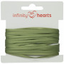 Infinity Hearts Satengbånd Dobbeltsidig 3mm 593 Militærgrønn - 5m
