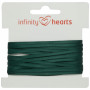 Infinity Hearts Satengbånd Dobbeltsidig 3mm 587 Mørk Grønn - 5m
