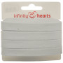 Infinity Hearts Anorakksnor Bomull flat 10mm 100 Hvit - 5m