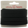 Infinity Hearts Anorakksnor Bomull flat 10mm 990 Sort - 5m