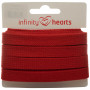 Infinity Hearts Anorakksnor Bomull flat 10mm 550 Rød - 5m