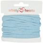 Infinity Hearts Anorakksnor Bomull rund 3mm 600 Lys blå - 5m