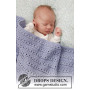 Sleepyhead by DROPS Design - Babyteppe Hekleoppskrift 66-80 cm