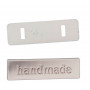 Infinity Hearts Handmade merke Messing Sølv 36x10mm - 5 stk